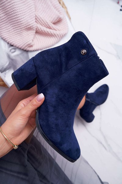 Cizme cu toc pentru femei Sergio Leone Navy Blue BT520