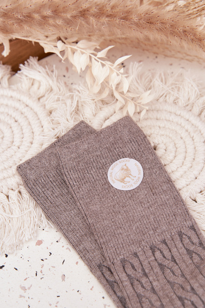 Long Woolen Women's Socks Gray