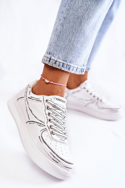 Chaussures de sport basses pour femmes blanches Solveig