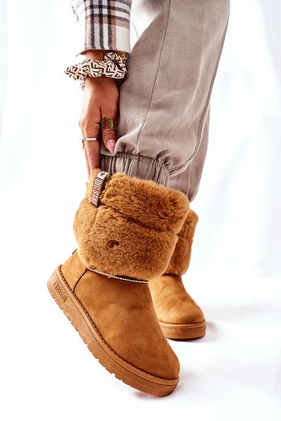 Cizme de zăpadă pentru femei Big Star II274127 Camel