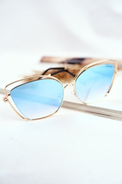 Lunettes de soleil Femme Prius PRE-31 Or Bleu Miroir