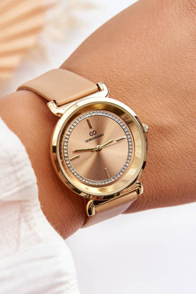 Giorgio&Dario klasszikus női bőr karóra bézs