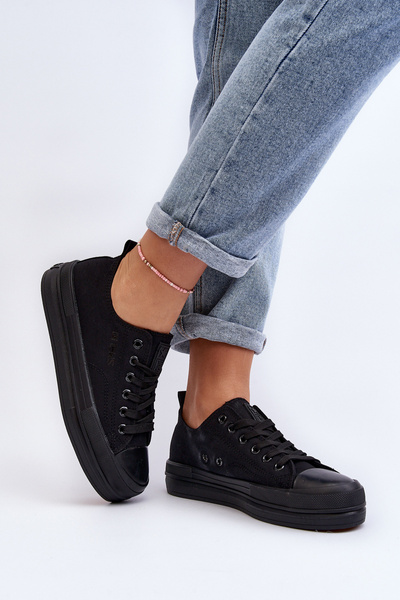 Damen Stoff Sneaker Schwarz Staneva