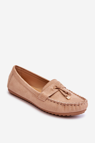 Mocassins Classiques En Daim Beige foncé Good Time