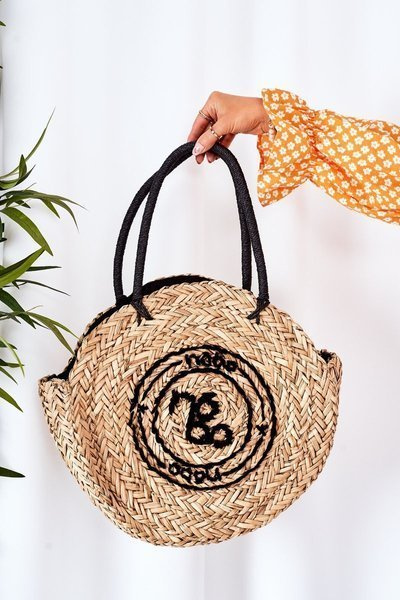 Sac rond tressé NOBO XK0280 Beige