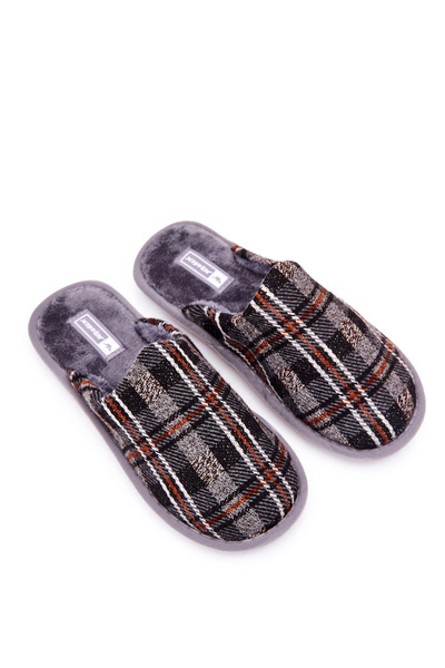 Pantoufles à grille rembourrées pour hommes Grey Whisper