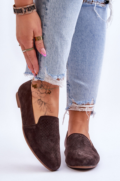 Bequeme Loafer aus Wildleder Braun Giovana