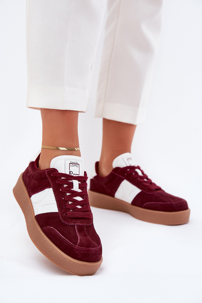 Suede Moteriški Sneakers Daniel Lopez SS2D4023 Bordo