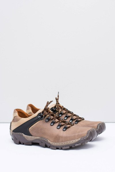 Herren Leder Braun Trekking Halbschuhe Bednarek