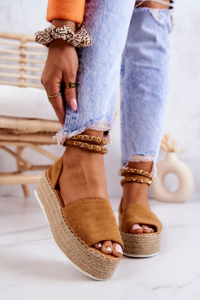 Espadrilles Szandálok A Platformon Camel Jeannie