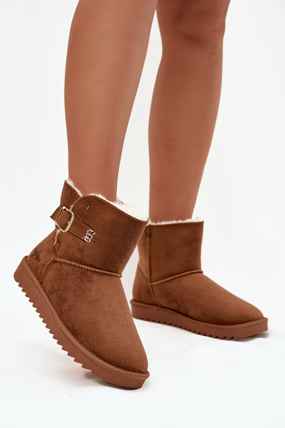 Női téli csizma csattal Wrangler 20253091.37B Camel
