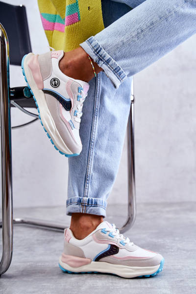 Women's sports sneakers Big Star KK274097 White and Pink