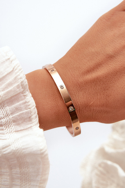 Bracelet en Acier avec Zircone Or Rose Lauren