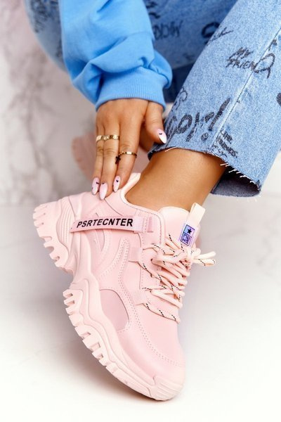 Damen Turnschuhe auf festen Sohlen Rosa Lachen