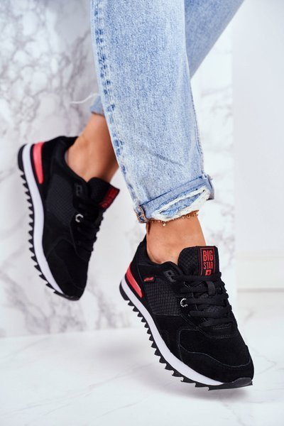 Damen Sportschuhe Sneakers Big Star Schwarz GG274524