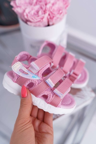 Vaikiški Velcro sandalai Rožinei Kimmi mergaitei