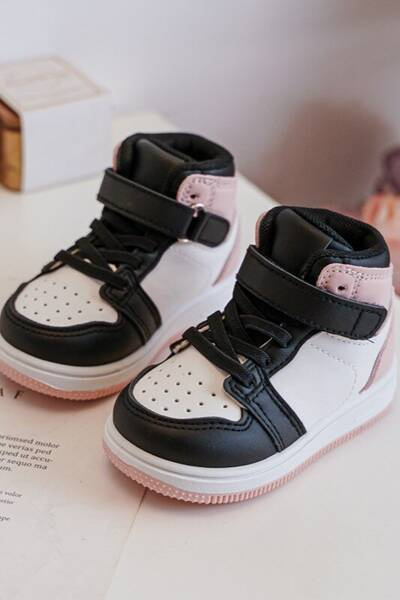 Weiß-Rosa Kinder-Sport-Schuhe Hoch Teredite
