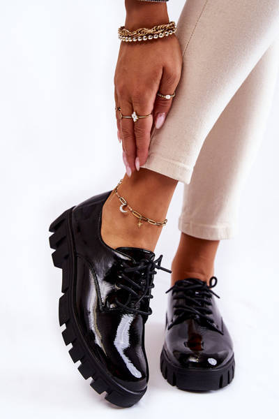 Fashionable Lacquered Shoes La.Fi Red Hallie