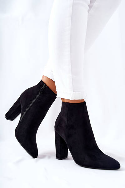 Stiletto-Wildlederstiefel Schwarz Rinasa