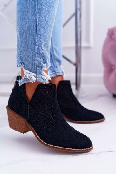 Spring Cowboystiefel Damen Schwarz Matty