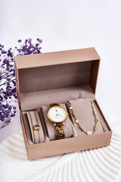 Ensemble montre et bijoux dorés GG Luxe