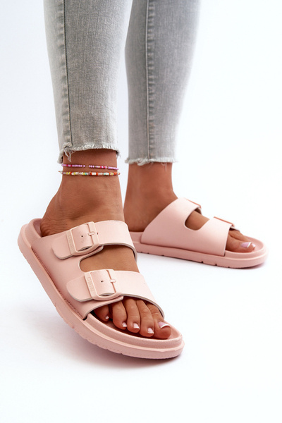 Tongs légères en mousse pour femmes avec boucles Big Star NN274A753 Rose
