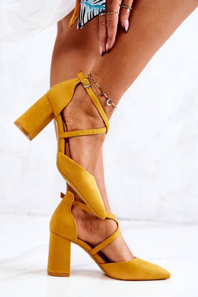 Escarpins Femme À Talon Daim Jaune Future