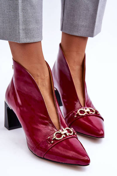 Lederstiefel auf dem Maciejka 05262-15 Fuchsia Säule