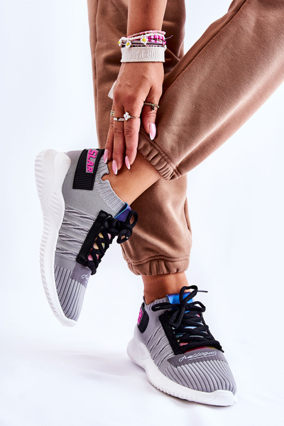Chaussures de Sport Femme Slip-on Gris Klayra