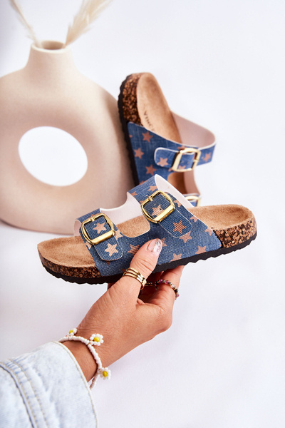Chaussons confortables pour enfants bleu Ander