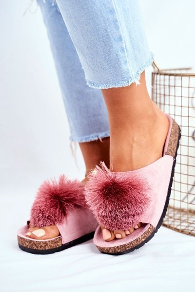 Női flip-flop Pompom Pink Galaxo-val