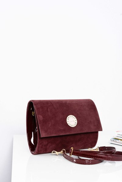 Women's Maroon Suede Elegant Clutch Wallet