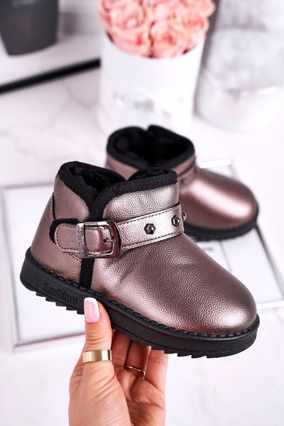 Children's snow boots warm with fur grey Jinnie