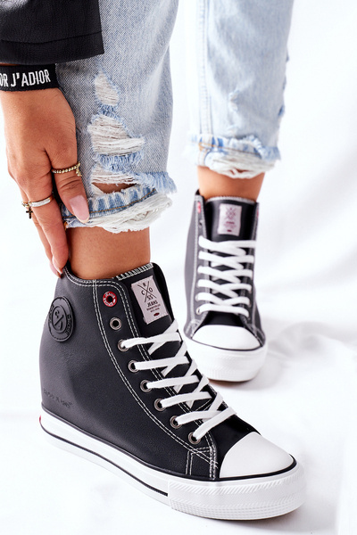 Odiniai Wedge Sneakers Cross Jeans II2R4025 juodi