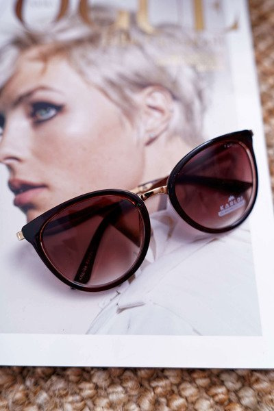 Lunettes de soleil centrales transparentes marron Prius KRE-08