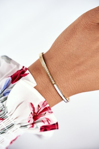 Women's Bracelet Steel With Zircons Silver Guadiana