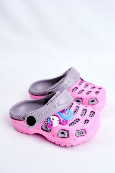 Vaikiški batai Slides Crocs Pink Small Unicorn