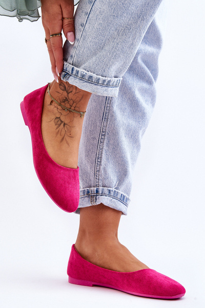 Ballerines Femme En Daim Fuchsia Lasota