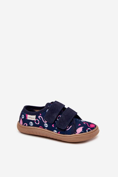 Papuci Barefoot Fete Flamingo Milami Bleumarin Saphira