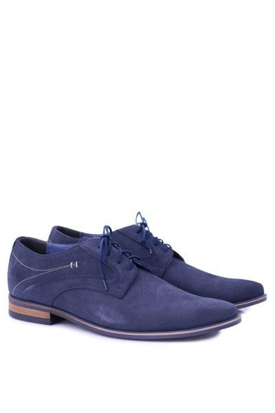 Semi-chaussures Bednarek élégantes en cuir et daim pour hommes, bleu marine Eligio