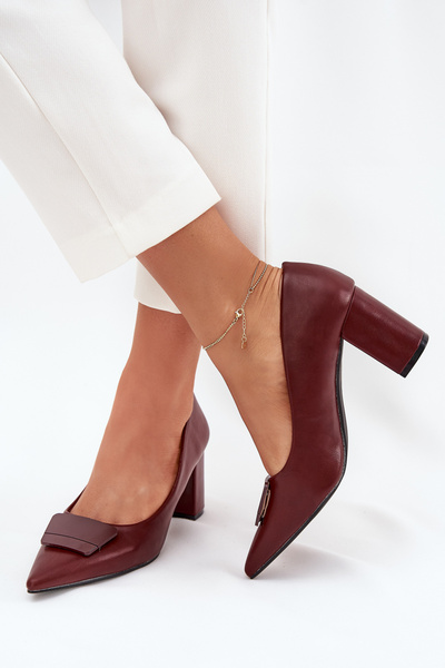 Blockabsatzschuhe Mit Dekoration Bordeaux Celira