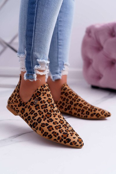Lu Boo Ausgeschnittene Stiefel Leopard Chelsea