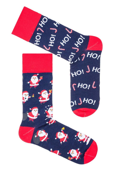 Chaussettes de Noël pour Hommes Père Noël Bleu Marine