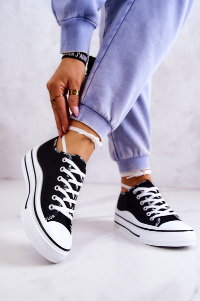 Baskets Nouées Pour Femme Noir Menifee