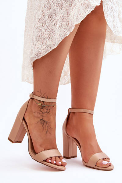 Sandales à Talons Hauts Beige Individuel