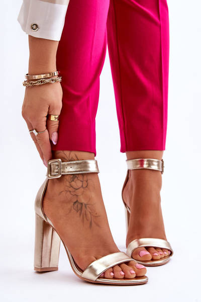 Hochhackige Sandalen Gold Georgina