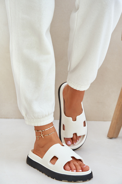 Schaum-Sandalen Mit Ausschnitten Weiße Neladith