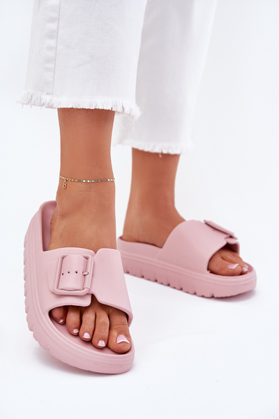Sandales Pour Femmes En Mousse Sur Plateforme Avec Boucle Roses Viasara