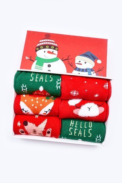 Lot de chaussettes de Noël pour enfants Mix2