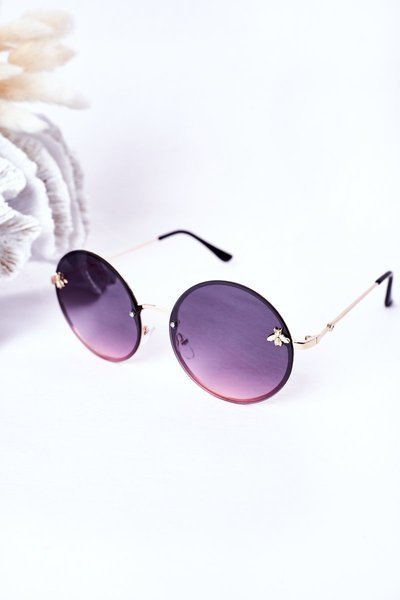 Gold Sunglasses With A Fly Pink Ombre